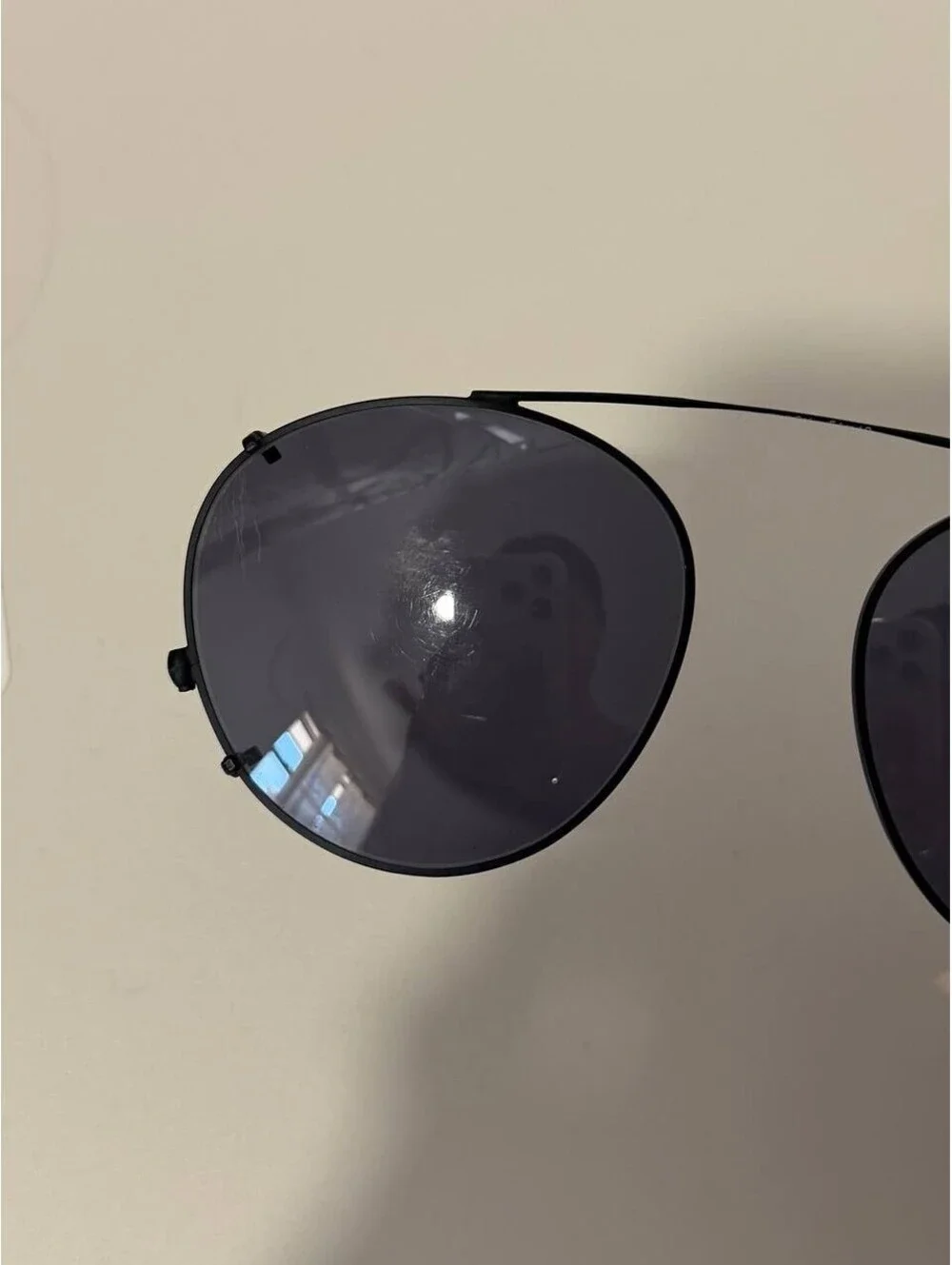 Vintage Round Clip On Sunglasses Luxottica Italy Cable Temple Japan 49x22
